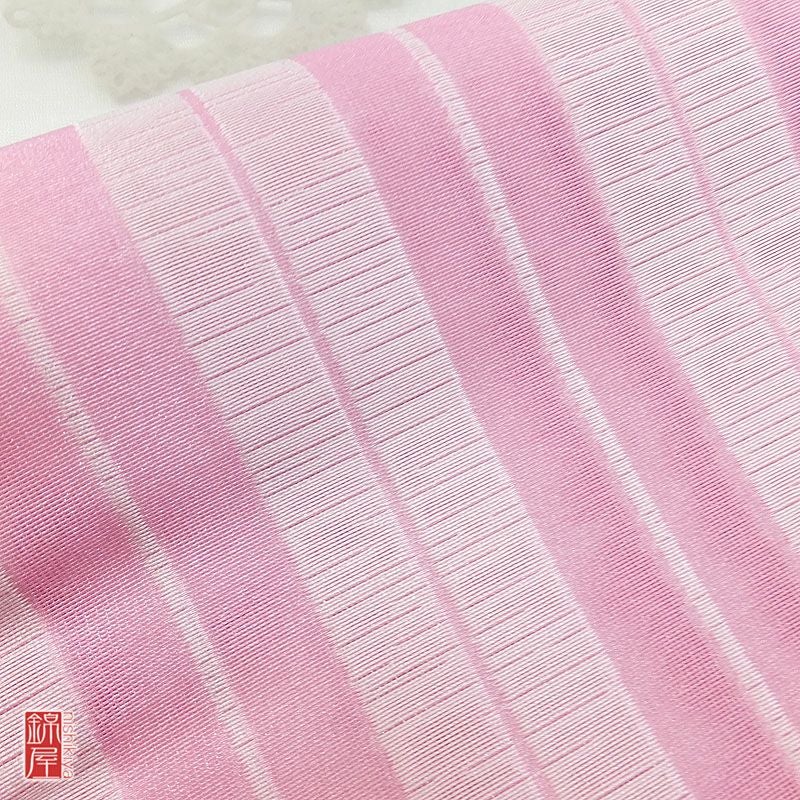 【新品】女性用 兵児帯 ピンク地に古典柄_画像3