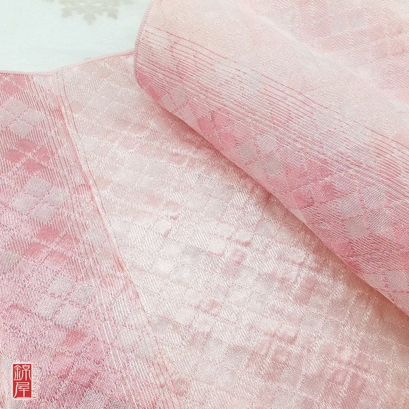 【新品】女性用 兵児帯 ピンク地にチェック・格子柄_画像5