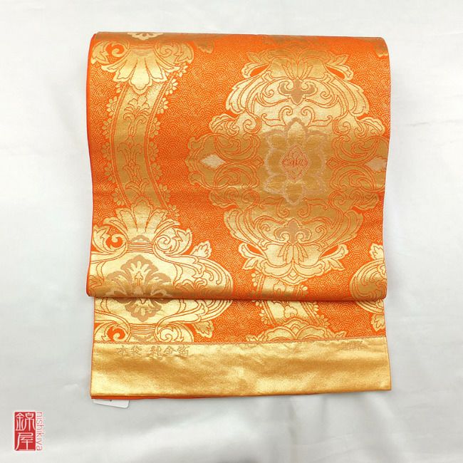 正絹 袋帯 本金箔 正絹袋帯 六通柄 本袋 純金箔 24k | 六通柄 古着着物、リサイクル