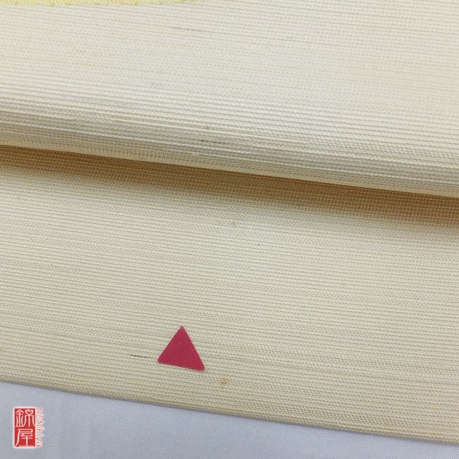 正絹　紬　名古屋帯　太鼓柄_画像2