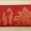 名古屋帯 全通柄 良品 正絹 幾何学柄・抽象柄 松葉仕立て 赤・朱_画像8