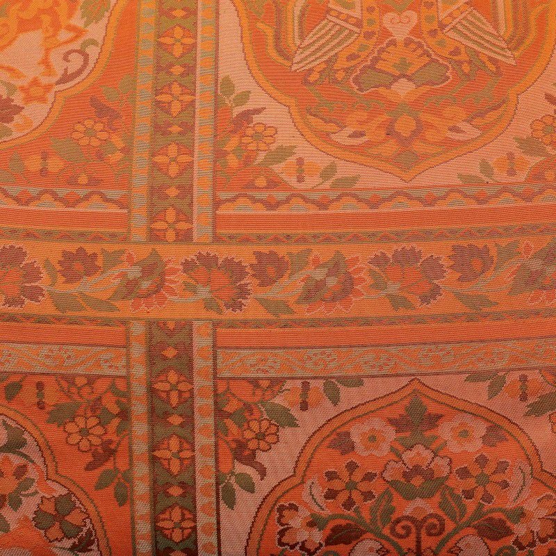 袋帯 六通柄 良品 一般用 正絹 幾何学柄・抽象柄 橙_画像2