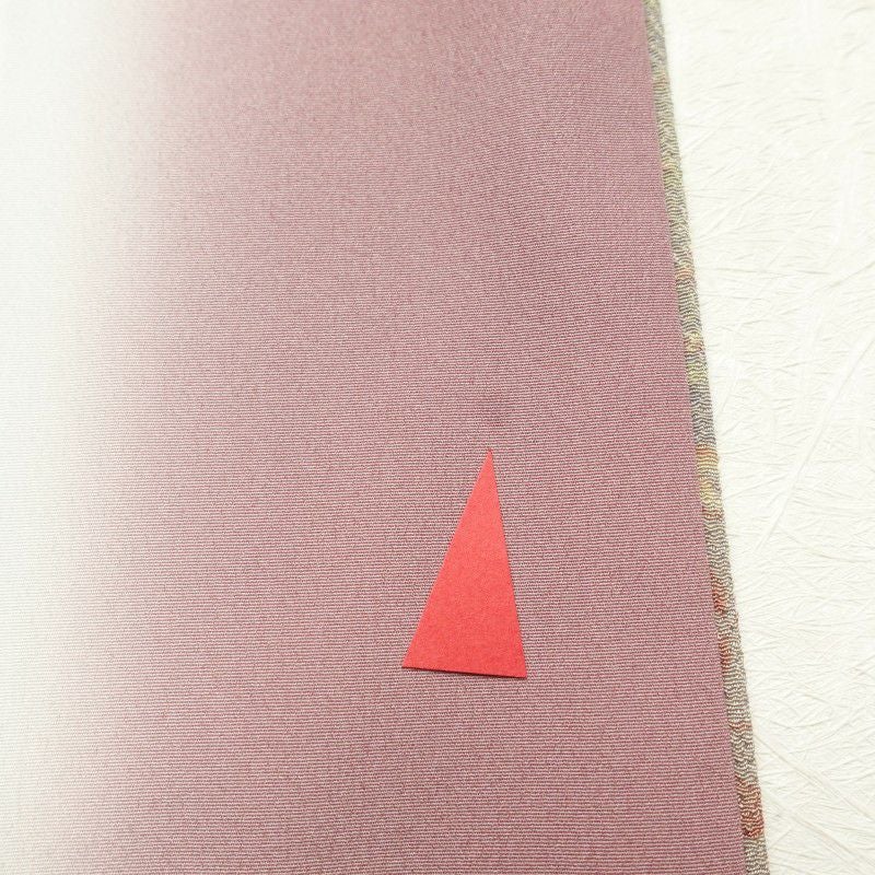 小紋 縮緬 正絹 幾何学柄・抽象柄 袷仕立て ベージュ_画像34