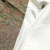 小紋 美品 縮緬 しつけ糸付き 正絹 幾何学柄・抽象柄 袷仕立て 緑・うぐいす色_画像23