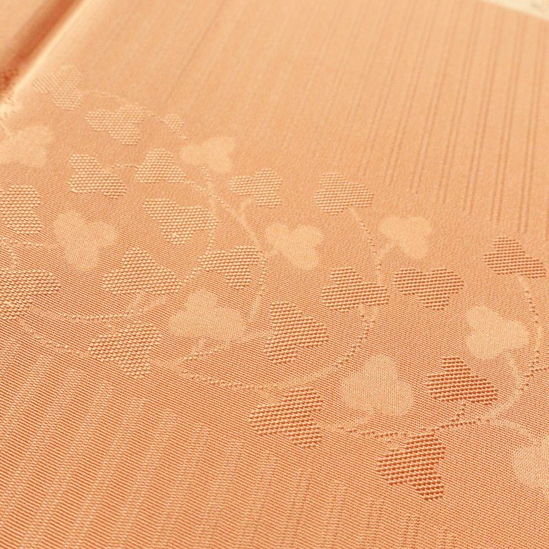 小紋 柄生かし染め 美品 正絹 花柄 袷仕立て 橙_画像7