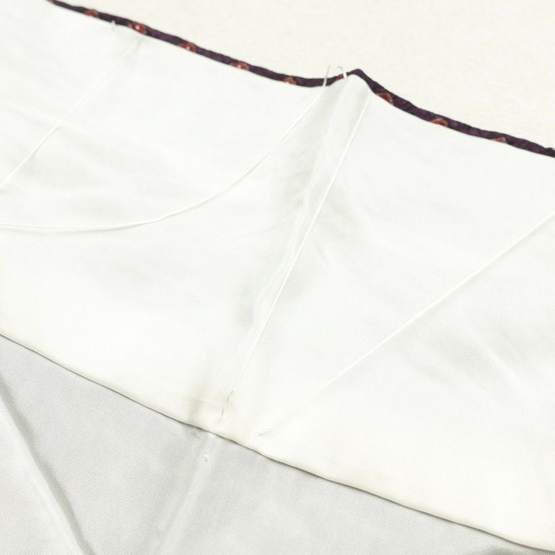 付け下げ しつけ糸付き 正絹 古典柄 袷仕立て 紫・藤色_画像29