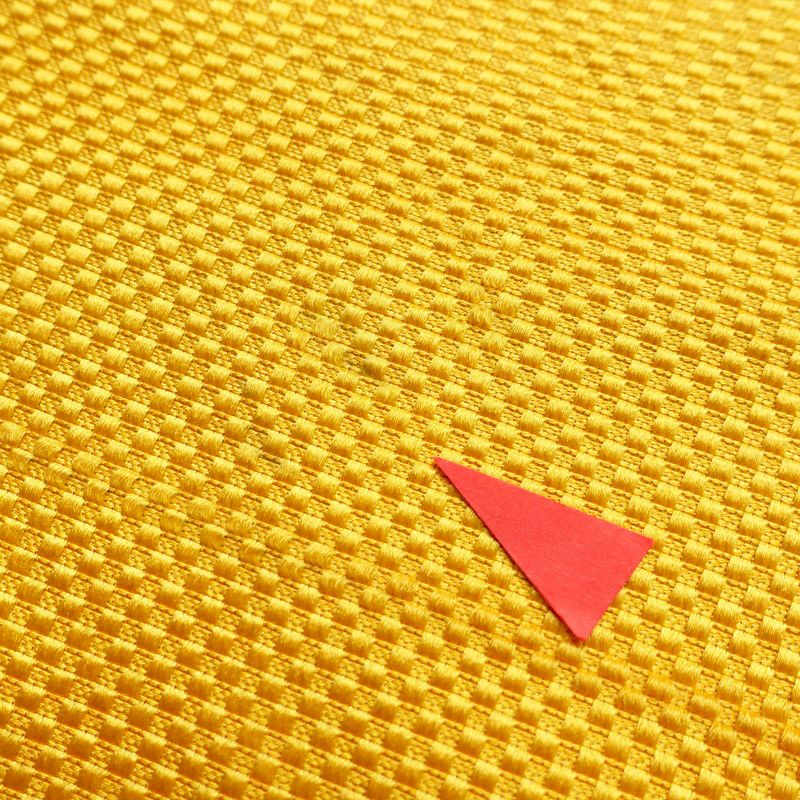 名古屋帯 六通柄 良品 正絹 木の葉・植物柄 名古屋仕立て 黄・黄土色_画像20