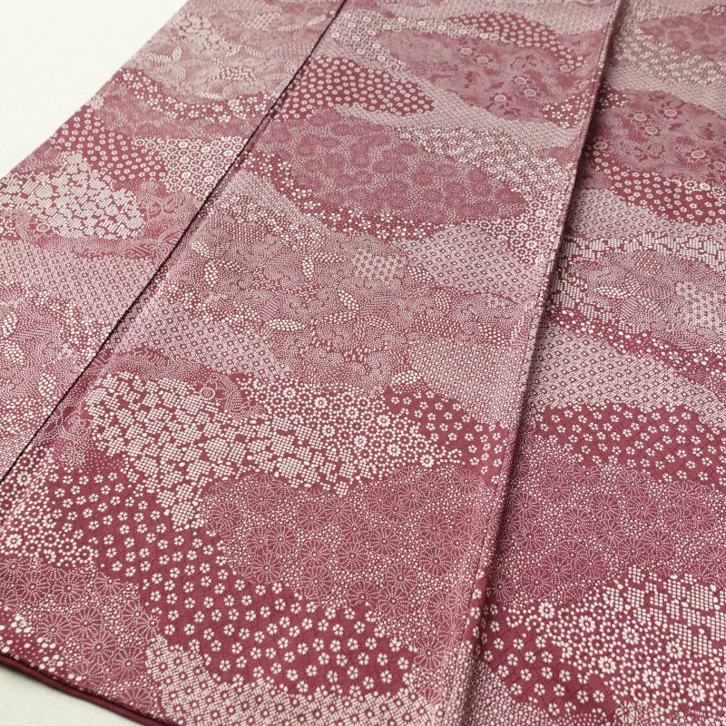 小紋 総柄 正絹 古典柄 袷仕立て 紫・藤色_画像4