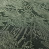 紬 正絹 木の葉・植物柄 袷仕立て 緑・うぐいす色_画像6