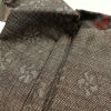 紬 美品 しつけ糸付き 正絹 幾何学柄・抽象柄 袷仕立て 茶_画像20