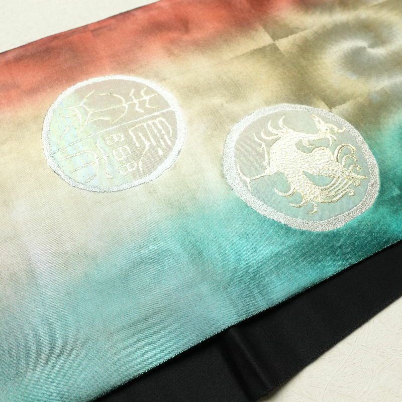 袋帯 六通柄 楼蘭箔 伝統工芸士 山野忠雄フォーマル用 正絹 幾何学柄・抽象柄 多色使い_画像15