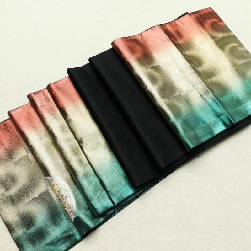 袋帯 六通柄 楼蘭箔 伝統工芸士 山野忠雄フォーマル用 正絹 幾何学柄・抽象柄 多色使い_画像33