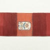 名古屋帯 太鼓柄 良品 正絹 幾何学柄・抽象柄 名古屋仕立て 小豆・エンジ_画像16