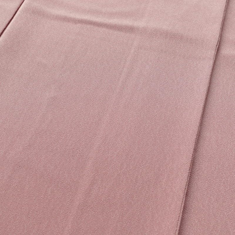 色無地 一つ紋付き 縮緬 しつけ糸付き 混紡 無地 袷仕立て ピンク_画像5