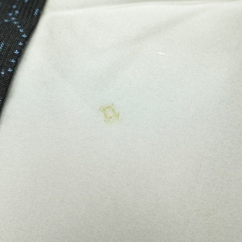 紬 美品 しつけ糸付き 正絹 花柄 袷仕立て 青・紺_画像25