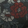紬 正絹 花柄 幾何学柄・抽象柄 袷仕立て グレー_画像7