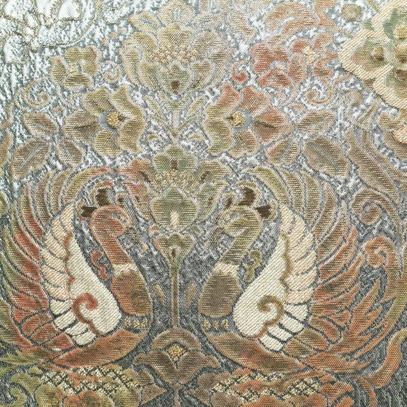 袋帯 太鼓柄 ふくれ織り 良品 フォーマル用 正絹 人物・動物柄 金・銀_画像2
