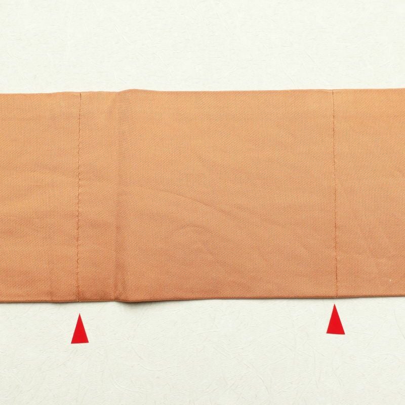 名古屋帯 太鼓柄 正絹 木の葉・植物柄 名古屋仕立て 橙_画像20