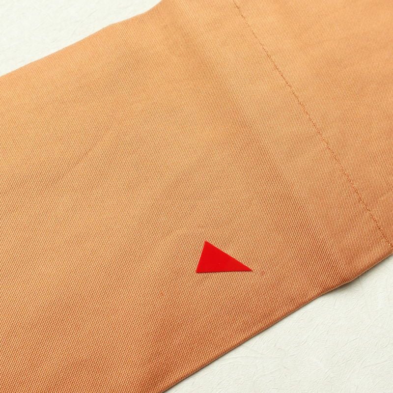 名古屋帯 太鼓柄 正絹 木の葉・植物柄 名古屋仕立て 橙_画像23