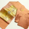 名古屋帯 太鼓柄 正絹 木の葉・植物柄 名古屋仕立て 橙_画像29