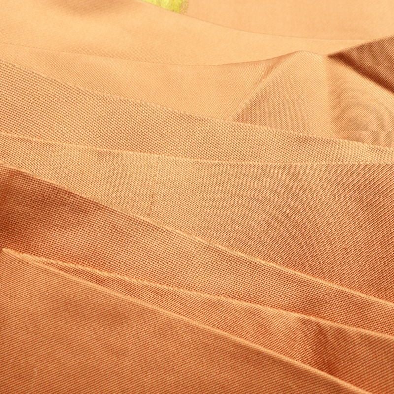 名古屋帯 太鼓柄 正絹 木の葉・植物柄 名古屋仕立て 橙_画像30