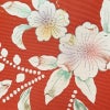 名古屋帯 太鼓柄 良品 正絹 花柄 箔 名古屋仕立て 橙_画像3