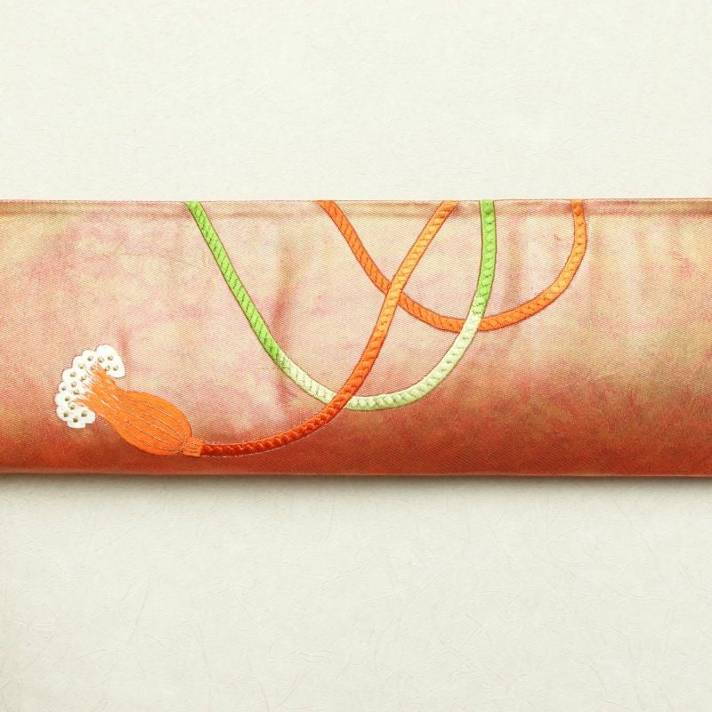 袋帯 太鼓柄 フォーマル用 正絹 鼓 古典柄 橙_画像19