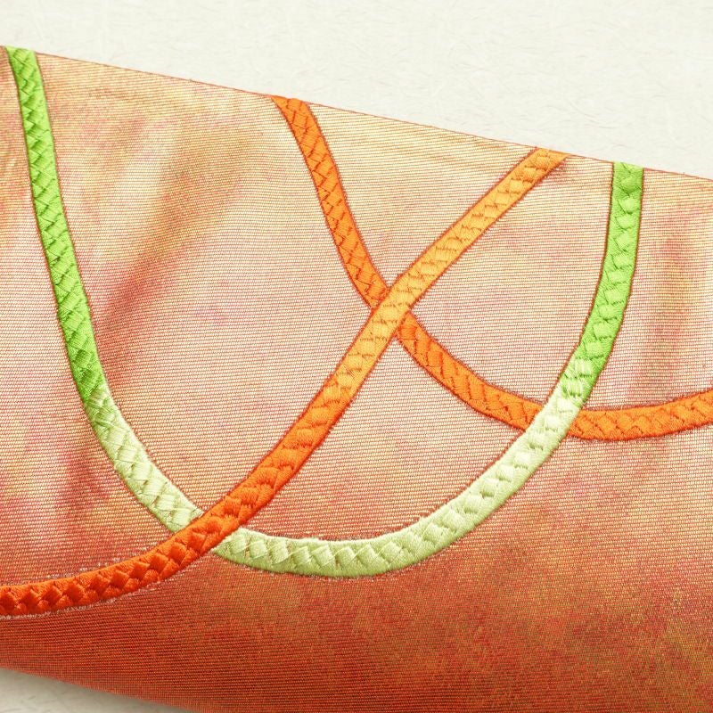 袋帯 太鼓柄 フォーマル用 正絹 鼓 古典柄 橙_画像20