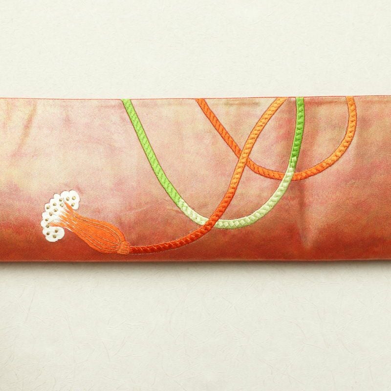 袋帯 太鼓柄 フォーマル用 正絹 鼓 古典柄 橙_画像21