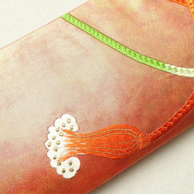 袋帯 太鼓柄 フォーマル用 正絹 鼓 古典柄 橙_画像22