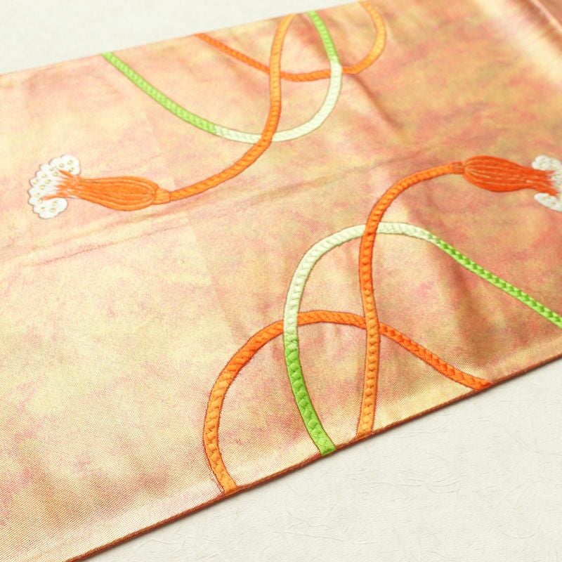 袋帯 太鼓柄 フォーマル用 正絹 鼓 古典柄 橙_画像23