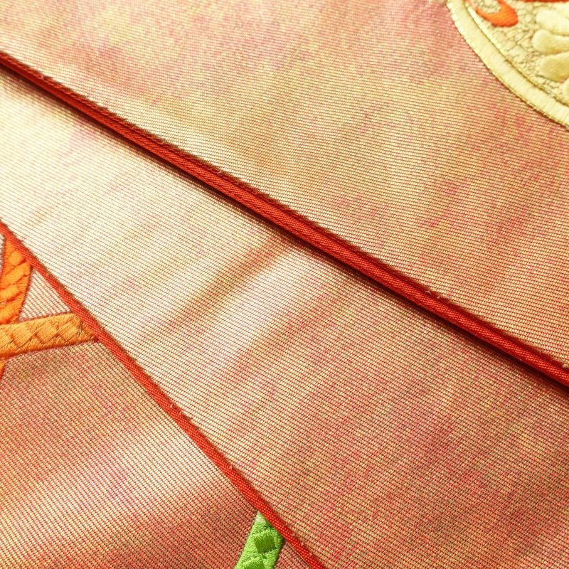 袋帯 太鼓柄 フォーマル用 正絹 鼓 古典柄 橙_画像28