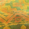 名古屋帯 六通柄 良品 正絹 幾何学柄・抽象柄 名古屋仕立て 緑・うぐいす色_画像7