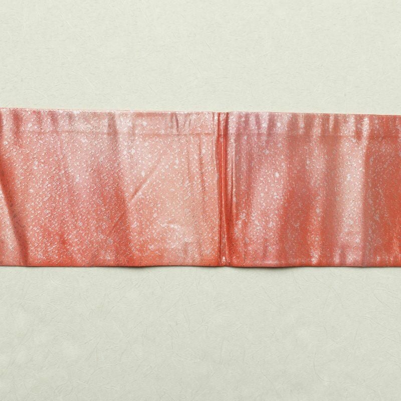 名古屋帯 全通柄 正絹 幾何学柄・抽象柄 名古屋仕立て ピンク_画像12