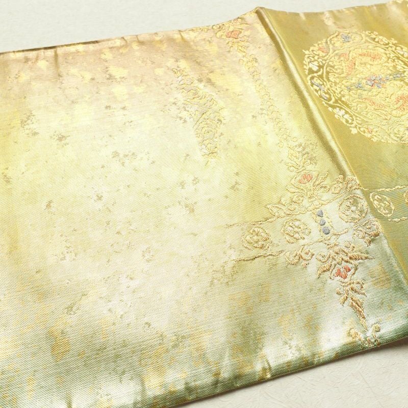 袋帯 未仕立て 六通柄 西陣織 箔 美品 正絹 幾何学柄・抽象柄 多色使い_画像18