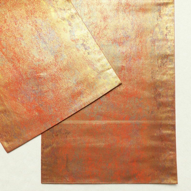 袋帯 六通柄 美品 箔 草木染 フォーマル用 正絹 その他の柄 茶_画像17