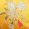 振袖 正絹 金駒刺繍 箔 蝶 花柄 袷仕立て 黄・黄土色_画像22