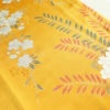 振袖 正絹 金駒刺繍 箔 蝶 花柄 袷仕立て 黄・黄土色_画像28