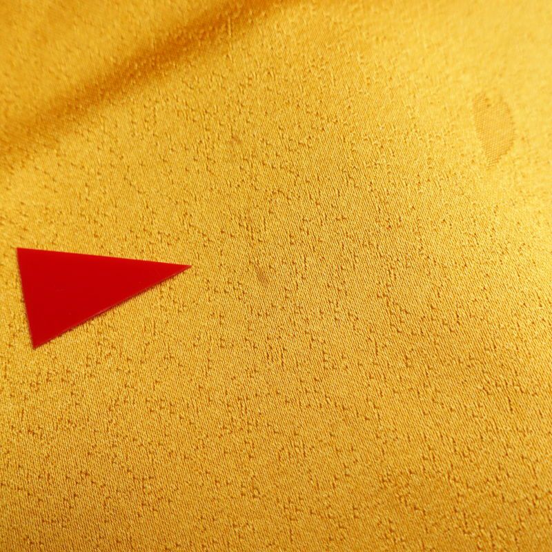 振袖 正絹 金駒刺繍 箔 蝶 花柄 袷仕立て 黄・黄土色_画像35