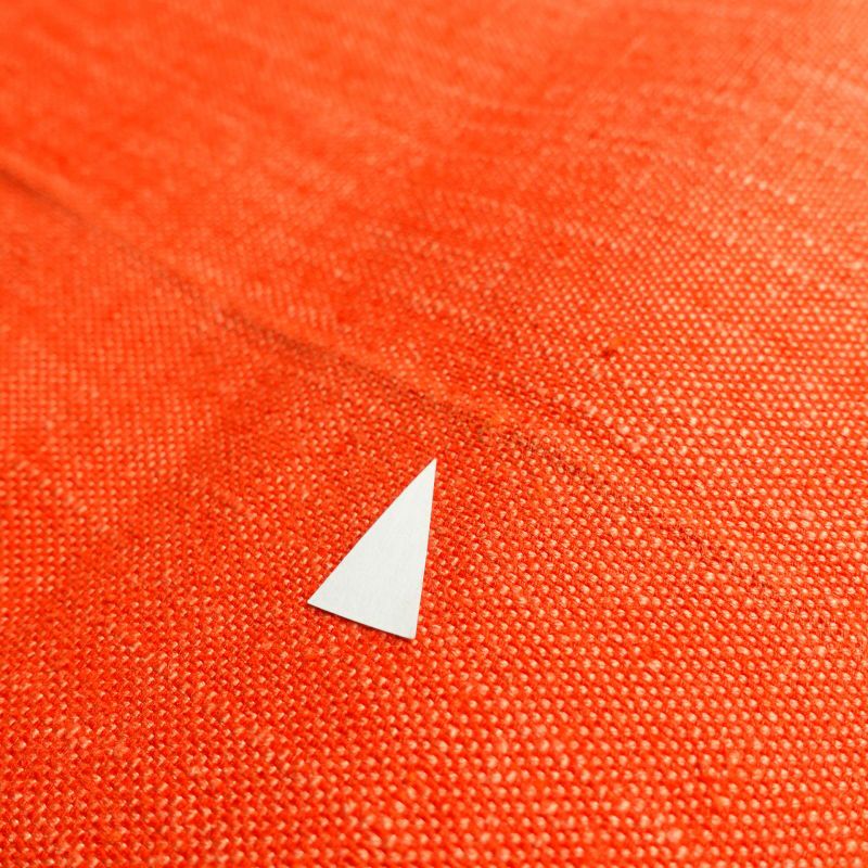 名古屋帯 紬 六通柄 正絹 幾何学柄・抽象柄 松葉仕立て 赤・朱_画像26