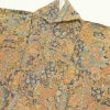 小紋 良品 縮緬 総柄 正絹 木の葉・植物柄 袷仕立て 黄・黄土色_画像20
