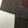 紬 良品 しつけ糸付き 正絹 幾何学柄・抽象柄 袷仕立て 茶_画像12