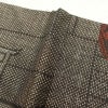 紬 良品 しつけ糸付き 正絹 幾何学柄・抽象柄 袷仕立て 茶_画像18