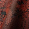 紬 美品 しつけ糸付き 小紋柄 正絹 古典柄 袷仕立て 赤・朱_画像11