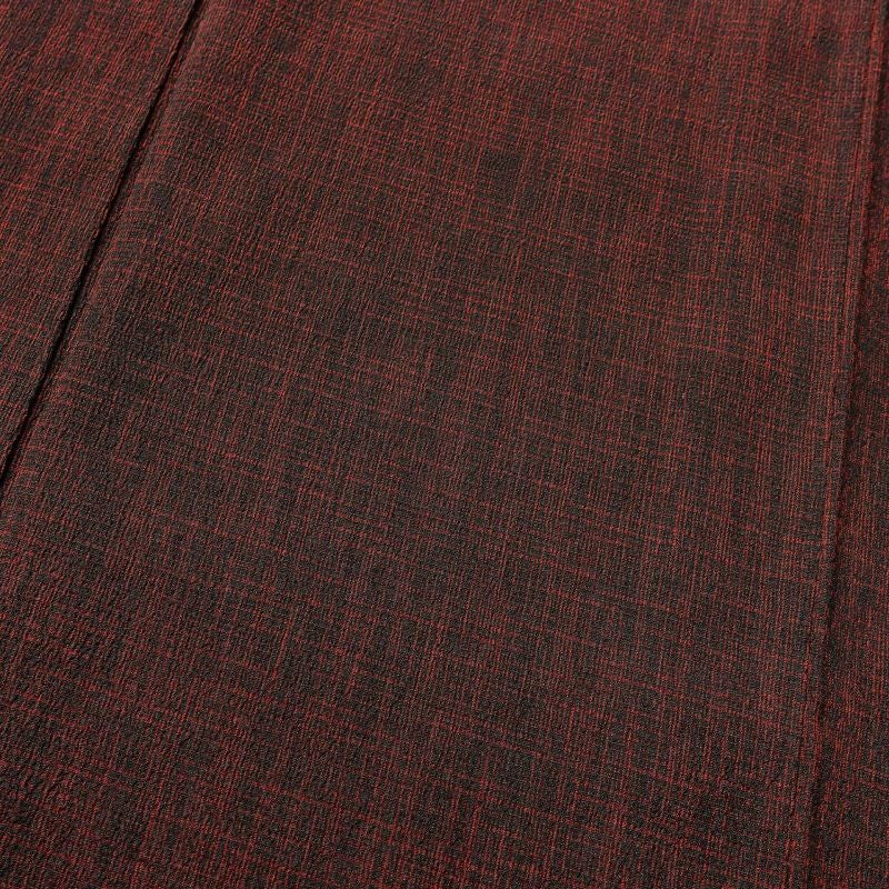 単衣 紬 正絹 良品 その他の柄 単衣仕立て 小豆・エンジ_画像5