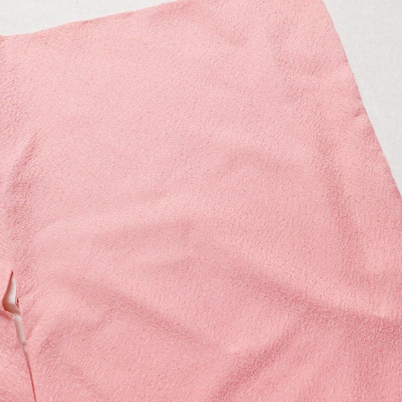 色無地 特殊堅牢染 正絹 一つ紋付き 丹後 翔雲 無地 袷仕立て ピンク_画像14