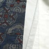 紬 良品 正絹 幾何学柄・抽象柄 袷仕立て 青・紺_画像26