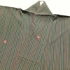 小紋 縮緬 正絹 縞柄・線柄 袷仕立て 緑・うぐいす色_画像19