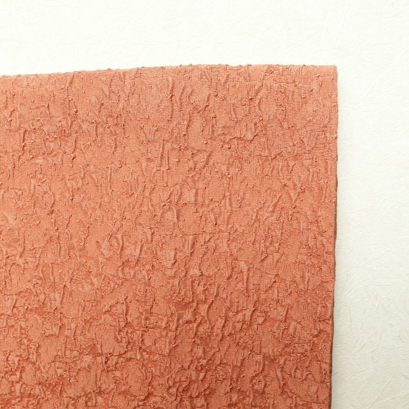 訪問着 美品 金彩 刺繍 ふくれ織 共八掛 正絹 幾何学柄・抽象柄 袷仕立て 茶_画像20