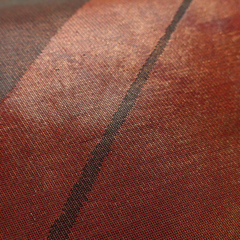 名古屋帯 六通柄 正絹 流水・波柄 名古屋仕立て 茶_画像6